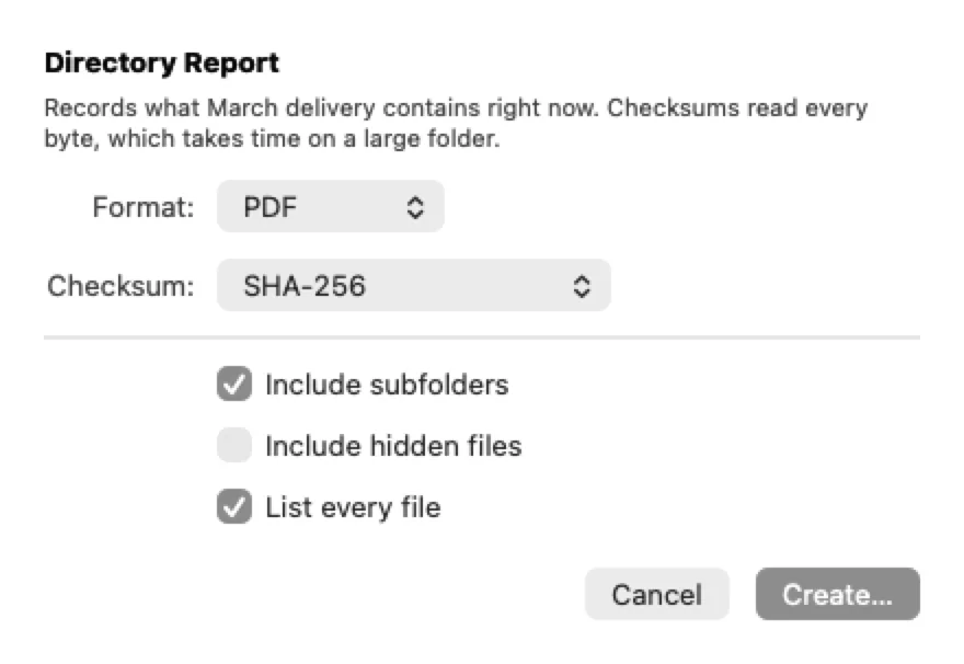 The report records what was there, and when.