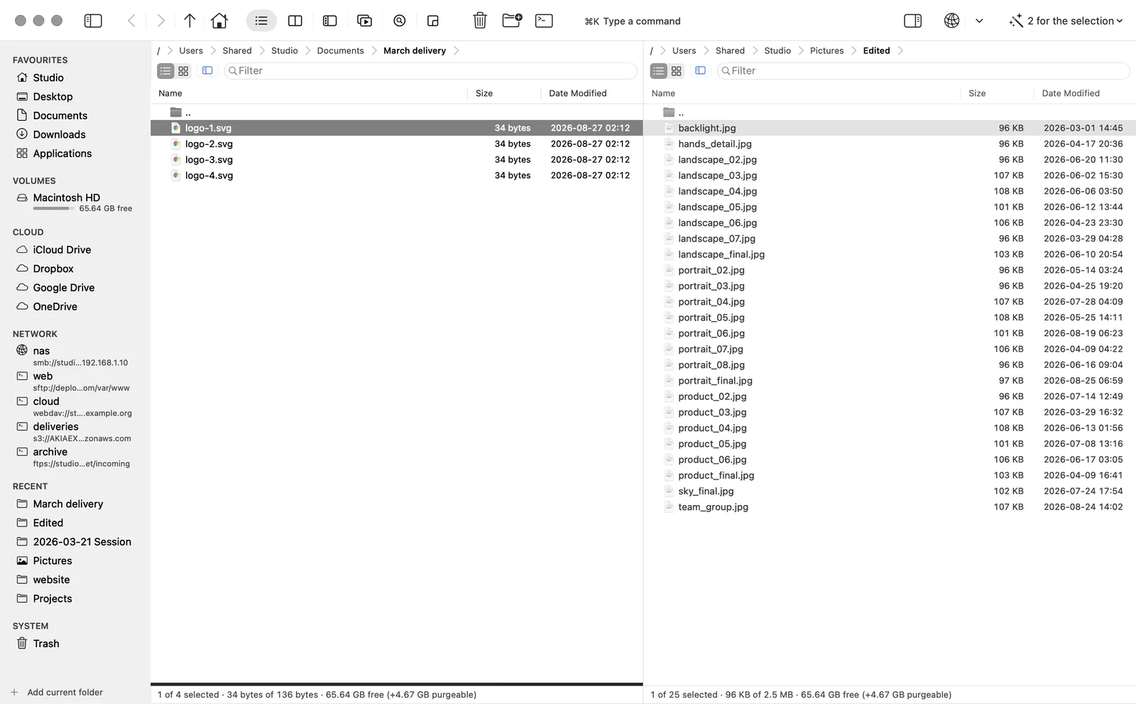 An archive is a folder.