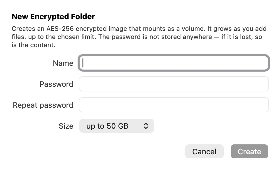 A folder only you can open.