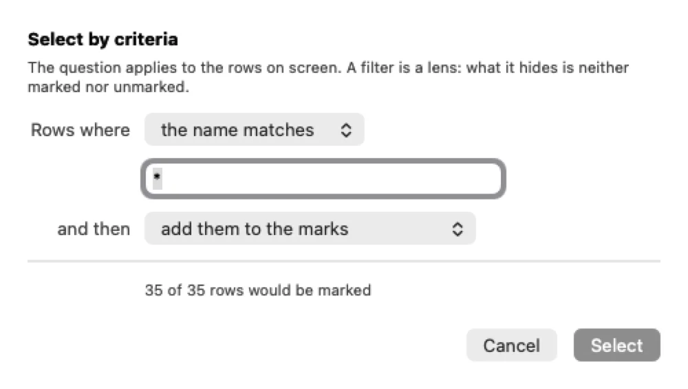 Pattern marking, all of it.